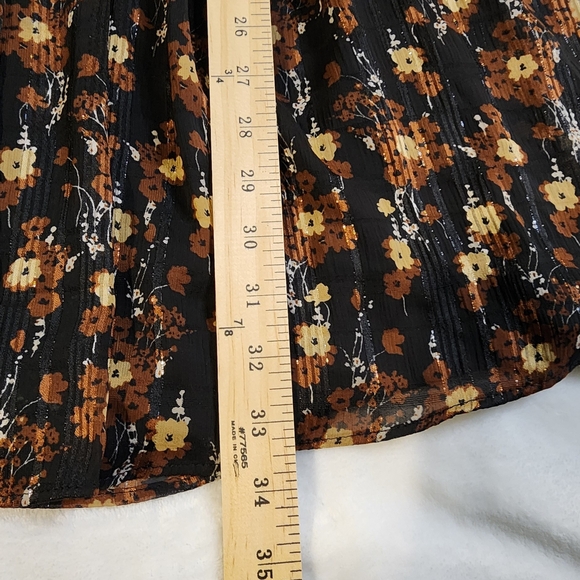 Taylor Black and Brown Floral Midi Dress, NWT, Size 2 - Picture 8 of 9